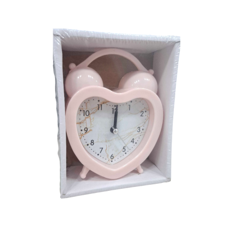 Ceas de birou - Ceas deşteptător - 617D - 906175 - Roz