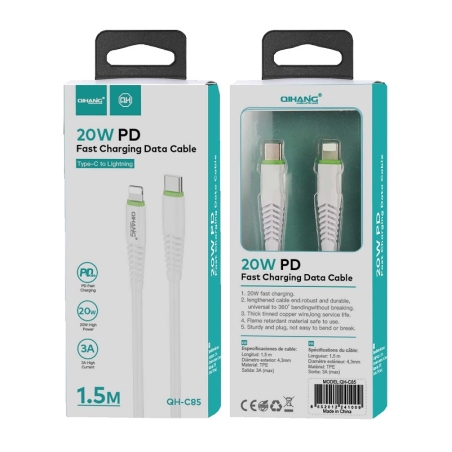 Cablu USB Type-C la Lightning - 1,5 m - C85 - 241009