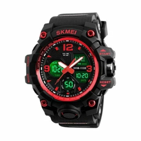 Ceas de mână cu afișaj analog și digital - Skmei - 1155 - 011552 - Negru/Roșu