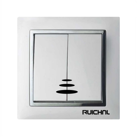 Întrerupător de lumină pentru montaj încastrat pe perete - Dublu - RC3603 - 360302