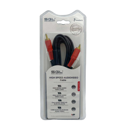 Cablu RCA semnal - 404 - 2xRCA tată/2xRCA tată - 3m - 096254