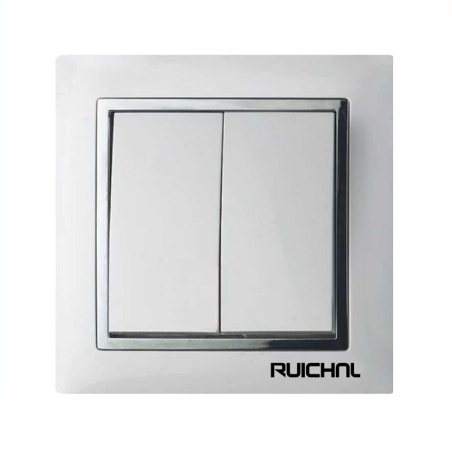 Întrerupător de lumină pentru montaj încastrat pe perete - dublu -RC3604 - 360401
