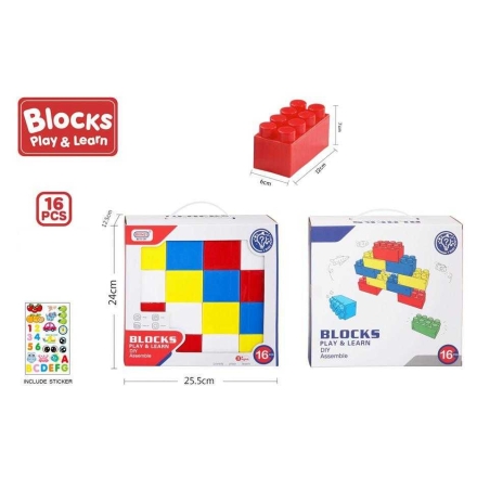 Constructor copii cu cuburi colorate - 6681-2 - 493436
