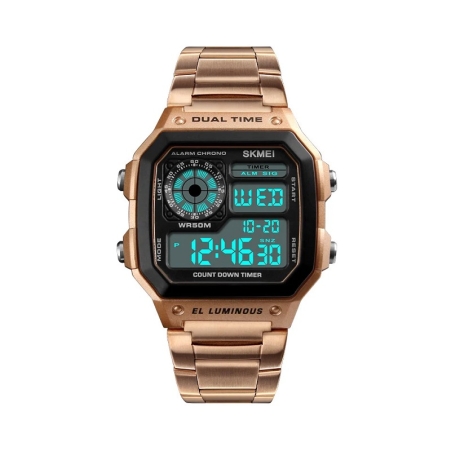 Ceas digital de mână - Skmei - 1335 - Aur roz