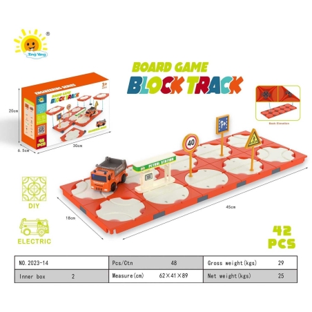 Joc interactiv - Truck Block Track - 42 piese - 2023-14 - 677106