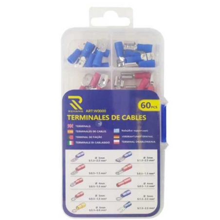 Set 10 tipuri de capse de cablu izolate - 60 buc - 119940