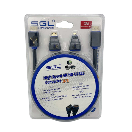 Set cablu HDMI și adaptoare Mini/Micro HDMI - A1592X3 - 3m - 095639