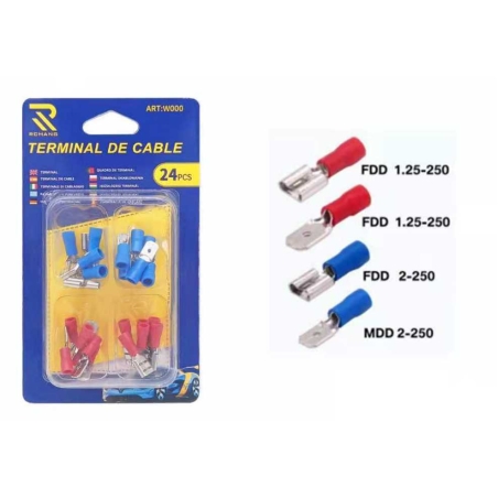 Set de 24 capse de cablu izolate - 105875