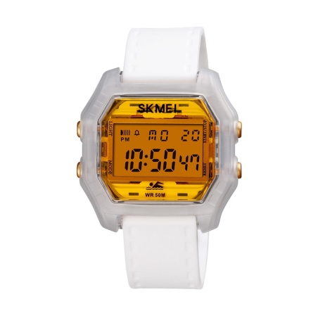 Ceas digital de mână - Skmei - 1623 - Alb/Auriu