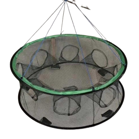 Capcană pliabilă pentru pescuit cu 8 găuri - 70x26 cm - 31379
