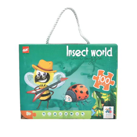 Puzzle pentru copii de 100 de piese - Lumea insectelor - 61004 - 310442