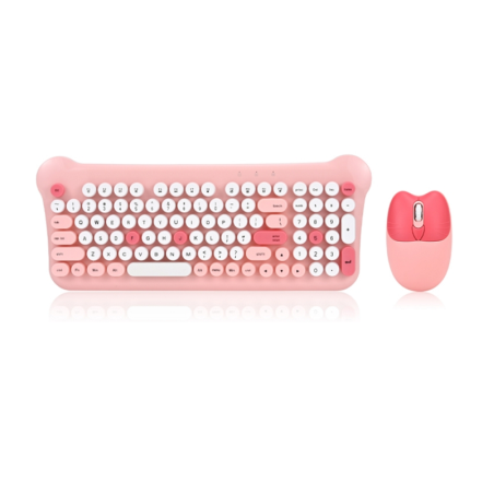 Set tastatura si mouse wireless - AS212 - AOAS - 655006 - roz