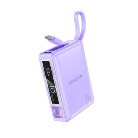 Baterie externă - P87K - 10.000mah - 30W - AWEI - 008730 - Violet