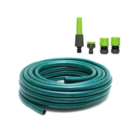 Furtun de udare cu 4 atasamente - 15m - 699763
