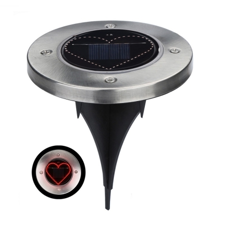 Lampa solara de gradina cu LED - Cu cui - 4buc - Rosu - 431107