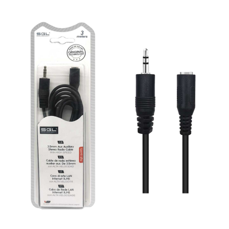 Cablu audio mufă 3,5 mm - 402 - tată/femă - 3 m - 097343