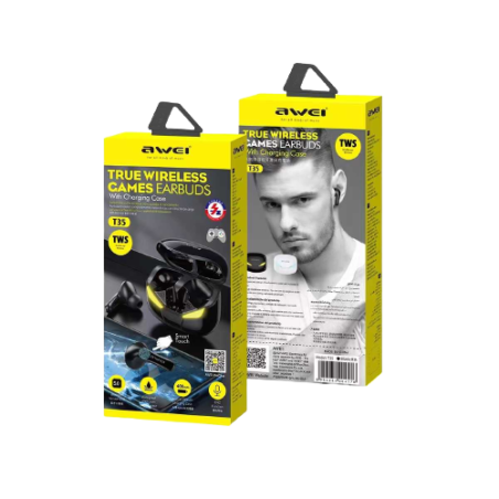 Căști wireless cu carcasă de încărcare - Bluetooth - T35 - AWEI - 888827