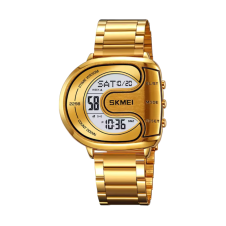 Ceas digital de mână - Skmei - 2298 - auriu/alb