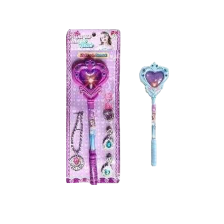Set pentru copii - Baghetă magică strălucitoare și bijuterii - 0709-8 - 308306