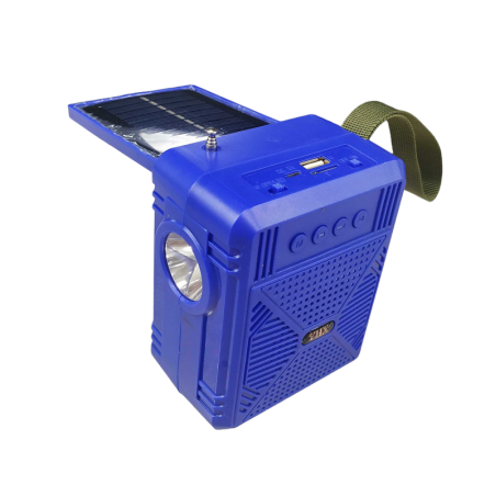 Difuzor Bluetooth Wireless cu Panou Solar - YHX-03 - 040032 - Albastru