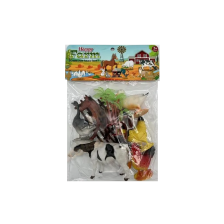 Set cu figurine animale de fermă - 9 buc - 103-4 - 308285
