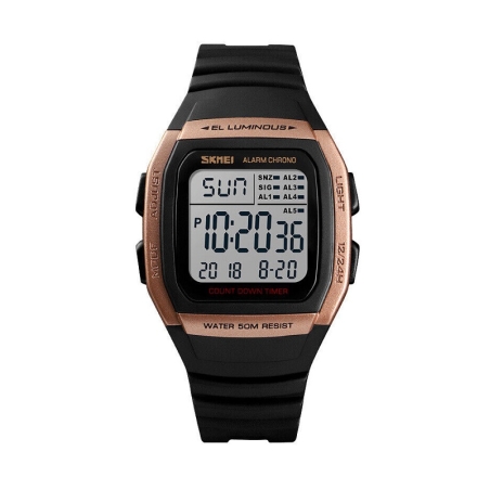 Ceas digital de mână - Skmei - 1278 - Aur