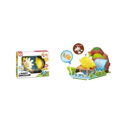 Constructor magnetic pentru copii - Dinozaur - HD389A - 221947 - Galben