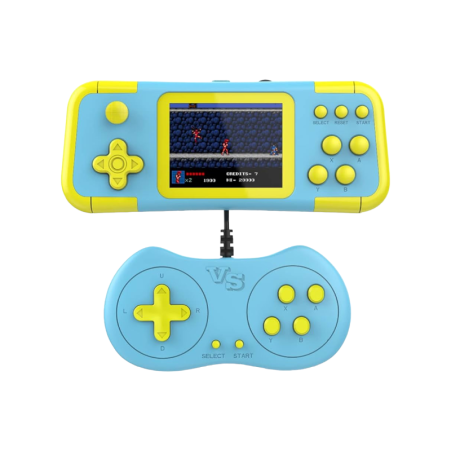 Consola de jocuri portabila cu controler - A12 - 811047 - Albastru/Galben