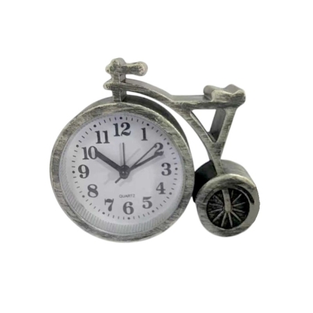 Ceas de birou - Ceas cu alarmă - Vintage Wheel - HA-667GT - 866673 - Argintiu