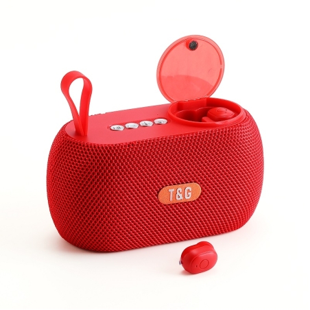 Difuzor Bluetooth fără fir cu set de căști - TG810 - 889459 - roșu