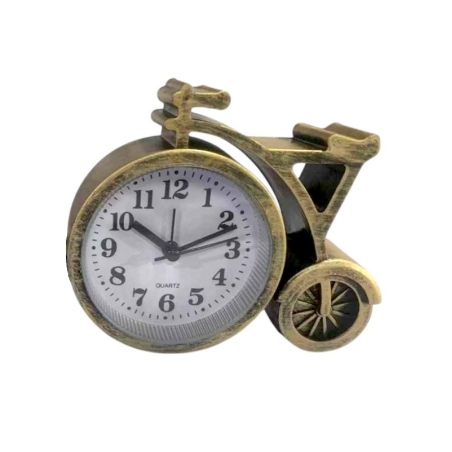 Ceas de birou - Ceas cu alarmă - Roată retro- HA-667GT - 866673 - Aur