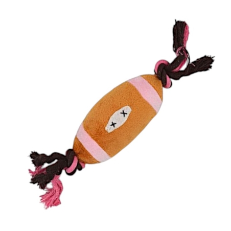 Jucărie câine de pluș cu frânghie - 34x10 cm - 550802