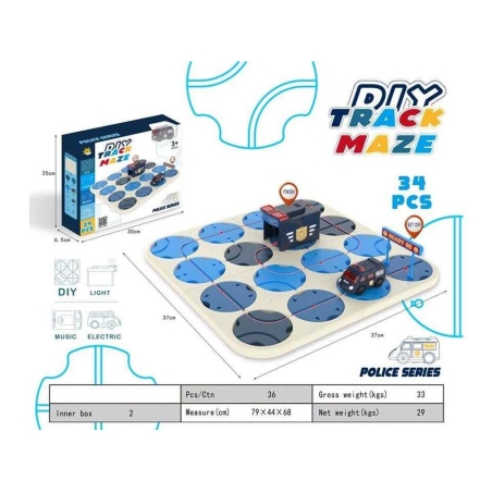 Joc interactiv - Police Car Track Maze - 34 Parts- 2023-2 - 677102