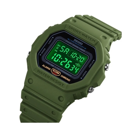 Ceas digital de mână - Skmei - 1628 - Verde/Negru