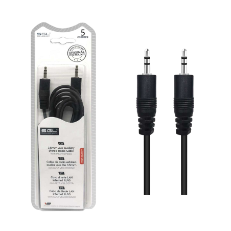 Cablu audio mufă 3,5 mm - 412 - tată/tată - 5 m - 097329