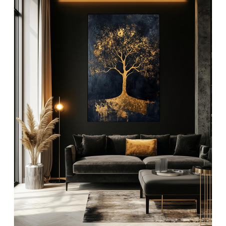 Tablou, Ramă neagră, Arborele Vieții, 60x90 cm