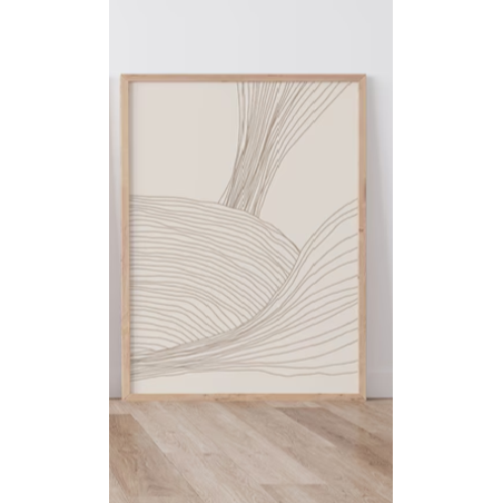 Tablou, Ramă Bej, Model minimalist boho, 30x40 cm