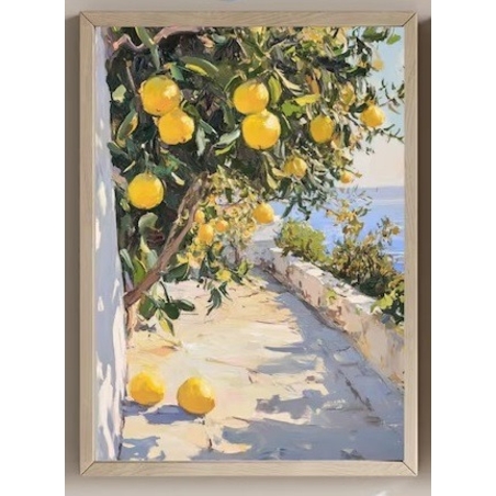 Tablou, Rama Bej,  Model cu lămâi, 30x40 cm