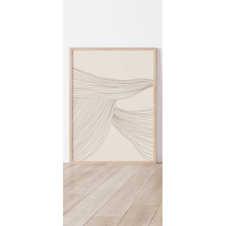 Tablou, Ramă Bej, Model minimalist scandinav, 30x40 cm