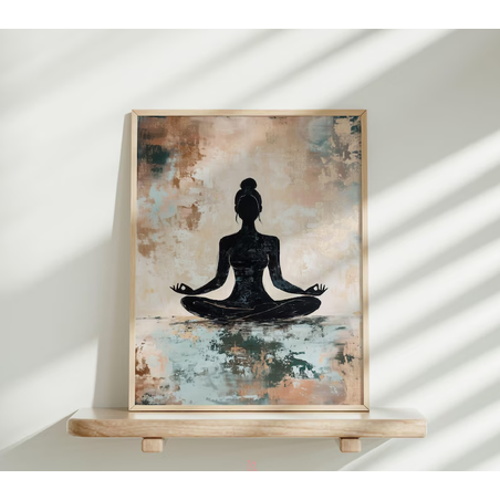 Tablou, Ramă Bej, Model meditație 40 x 50 cm