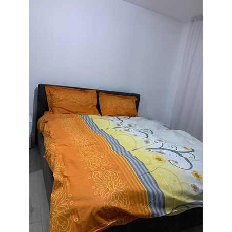 Lenjerie pat, Milano Collection, 4 piese, portocaliu