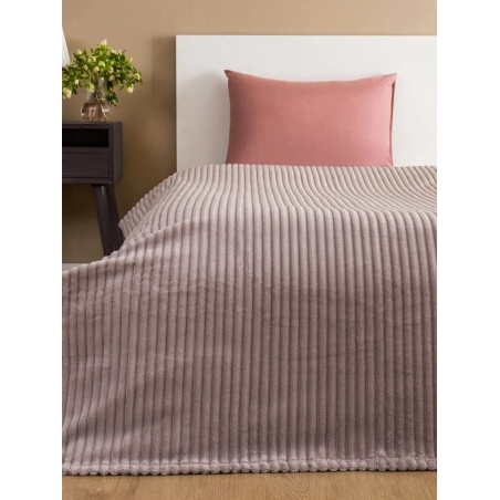 Patură pufoasă, New Home Textile, Roz pudrat, pat dublu, 200x230 cm