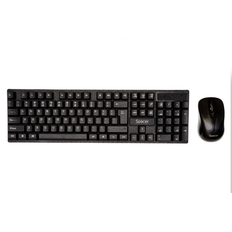 Kit Wireless SPACER – Tastatură + Mouse Wireless, Negru (SPDS-1100)