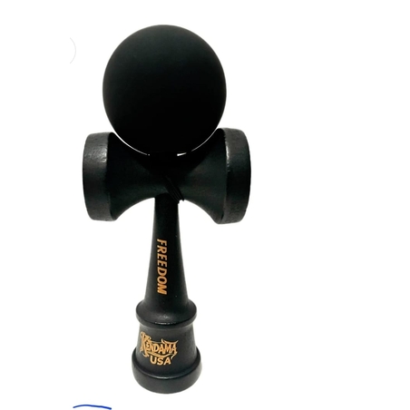 Kendama USA Freedom – Rubber Grip Ball, Edition All Black, Model Freedom, Lemn Premium