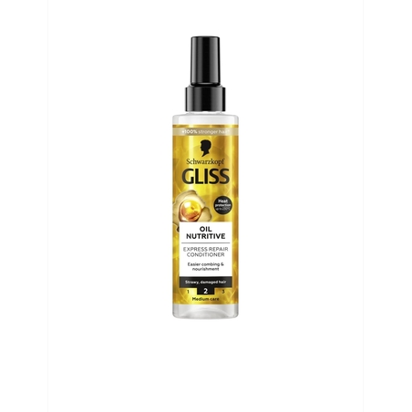 Balsam express Schwarzkopf Gliss Oil Nutritive pentru par uscat si deteriorat, 200ml