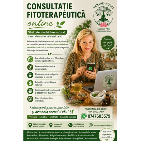 🌿 CONSULTAȚIE FITOTERAPEUTICĂ ONLINE 🌿