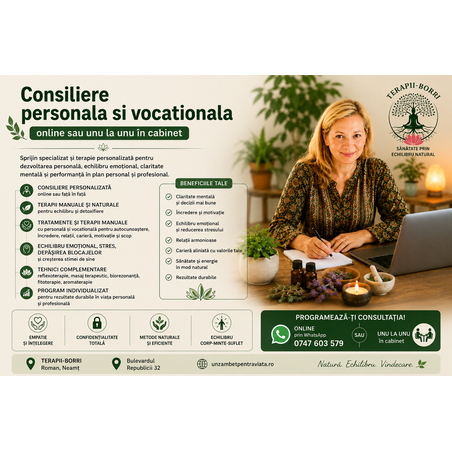 Consiliere dezvoltare personală la distanță