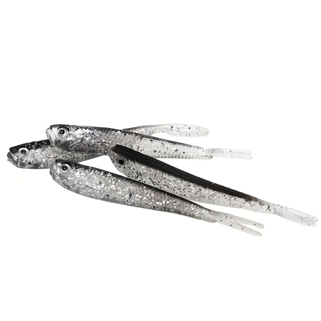 Pestisori Soft Fork Tail Swimbait Jerkbait din Silicon pentru rapitor