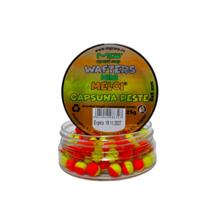 Mini Melci ® Wafters 8x6mm Capsuna&Peste 25gr