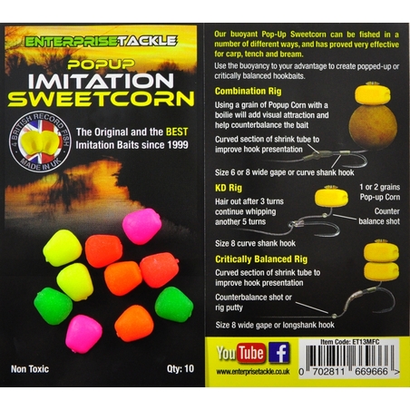 POPUP SWEETCORN MIXED FLUORO COLOURS 10buc.